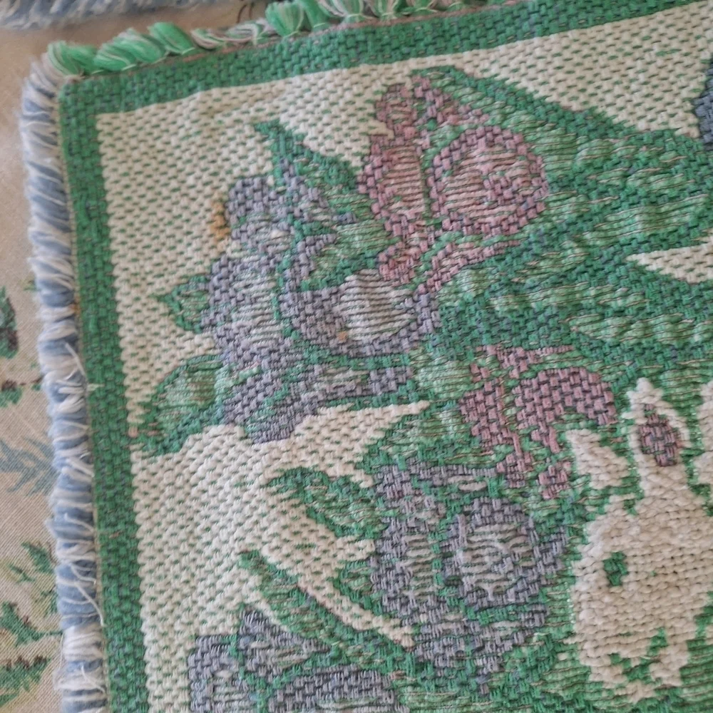 Charming Bunny and Floral Tapestry Placemats
